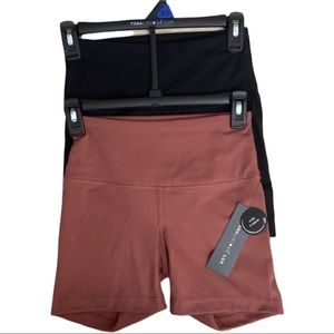 2 pairs YOGALICIOUS LUX ~ Hi Rise Fitness Shorts ~ NWT